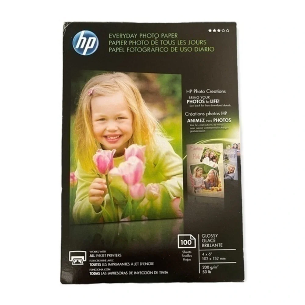 Hewlett-Packard Glossy 4 x 6 Photo Paper 100 Sheets